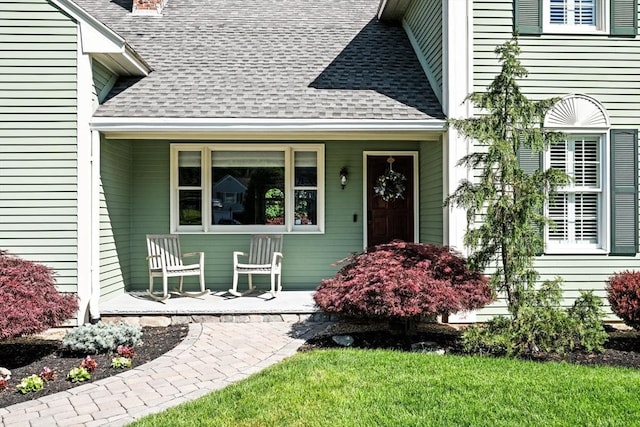 9 Wescott Rd, Andover, MA 01810 - property entrance with roof with shingles and covered porch
