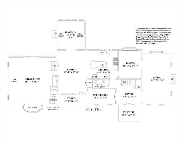 9 Wescott Rd, Andover, MA 01810 - home floor plan