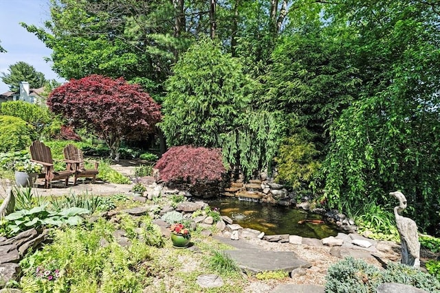 9 Wescott Rd, Andover, MA 01810 - view of yard with a small pond