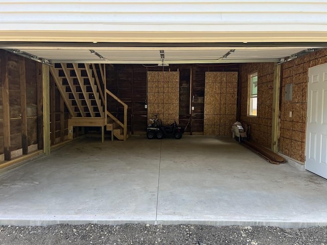 garage with electric panel