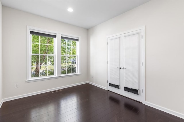 184 Stonehaven Dr, Weymouth, MA 02190 - spare room featuring baseboards, recessed lighting, and dark wood-style floors