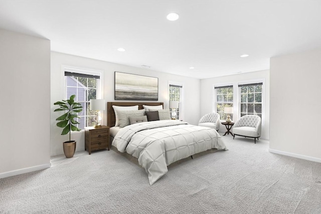 184 Stonehaven Dr, Weymouth, MA 02190 - bedroom featuring baseboards, multiple windows, carpet flooring, and recessed lighting