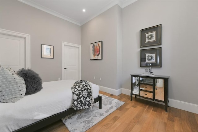 65 Marlborough St Unit 1-6, Boston, MA 02116 - bedroom featuring ornamental molding, light wood finished floors, and recessed lighting
