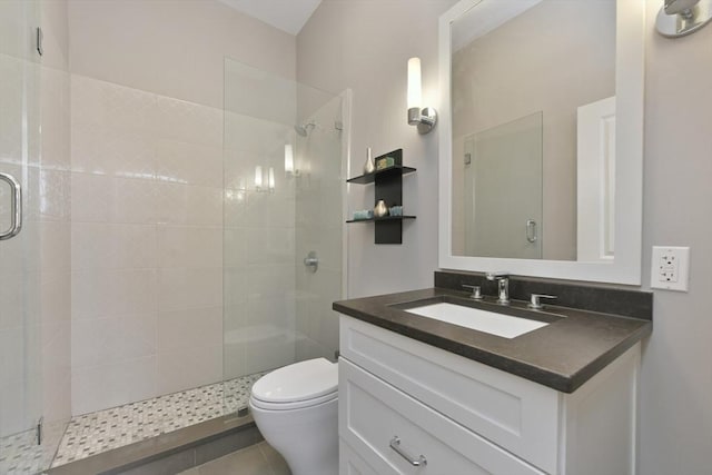 65 Marlborough St Unit 1-6, Boston, MA 02116 - bathroom featuring tiled shower, vanity, and tile patterned flooring
