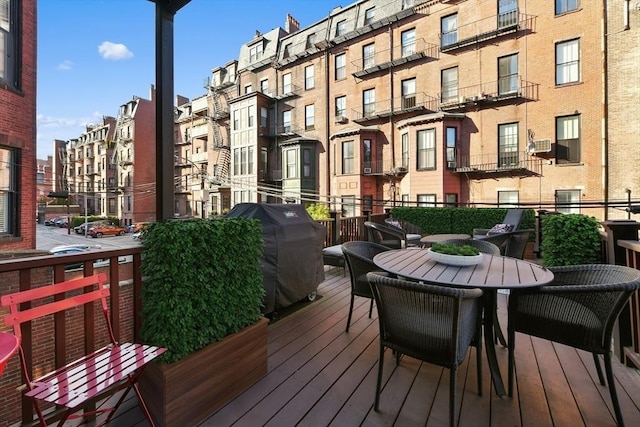 65 Marlborough St Unit 1-6, Boston, MA 02116 - wooden deck with grilling area