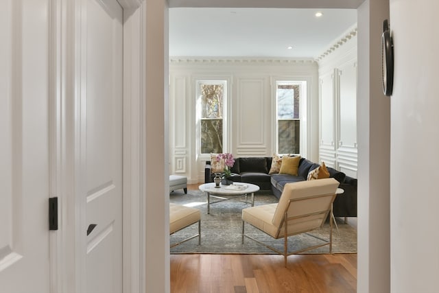 interior space featuring light hardwood / wood-style floors