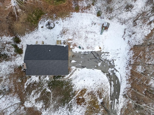 view of snowy aerial view