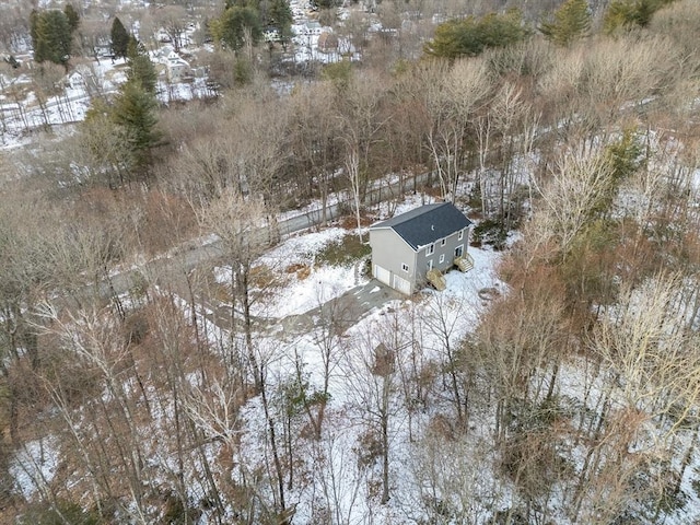 view of snowy aerial view