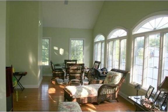 6 Everett Cir, Hopkinton, MA 01748 - sunroom featuring baseboards and wood finished floors