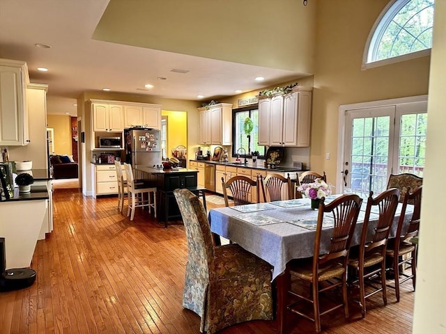 6 Everett Cir, Hopkinton, MA 01748 - dining area featuring light wood finished floors and recessed lighting