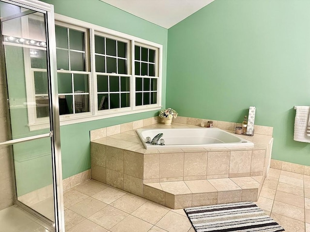 6 Everett Cir, Hopkinton, MA 01748 - full bathroom with a bath and tile patterned floors