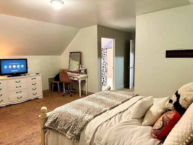 6 Everett Cir, Hopkinton, MA 01748 - bedroom with baseboards, lofted ceiling, and carpet