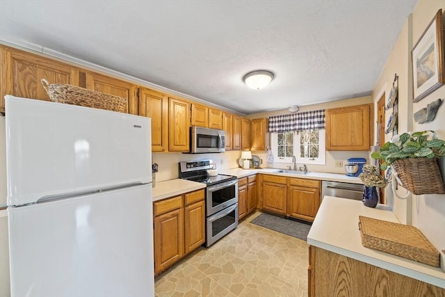 kitchen with stainless steel appliances and sink