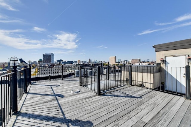 492 Massachusetts Ave Unit 53, Boston, MA 02118 - wooden deck featuring a city view