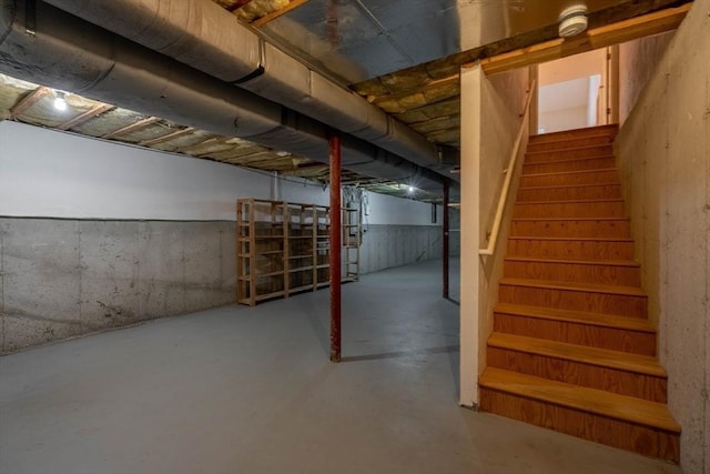 43 Blossom Sq Unit 43, Holden, MA 01520 - unfinished below grade area featuring stairway