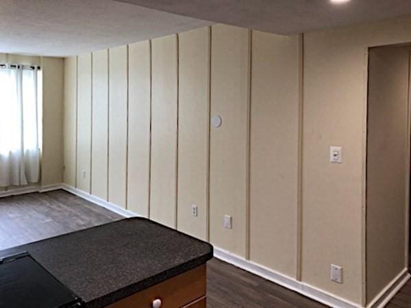 interior space featuring dark hardwood / wood-style floors