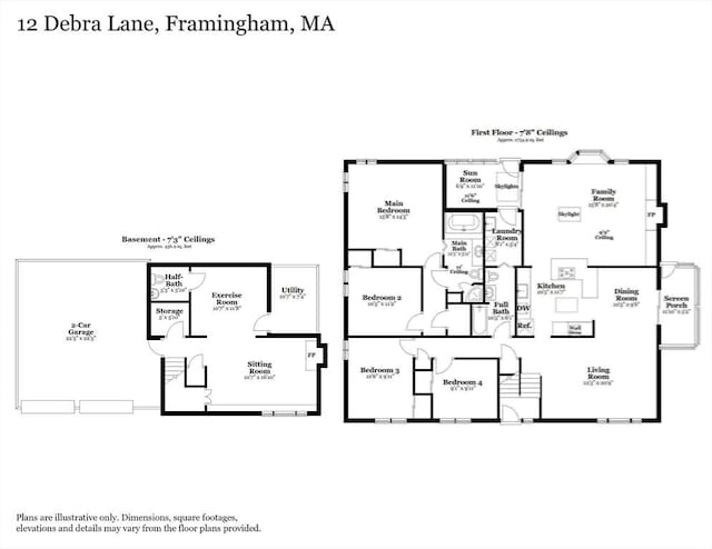 12 Debra Ln, Framingham, MA 01701 - home floor plan