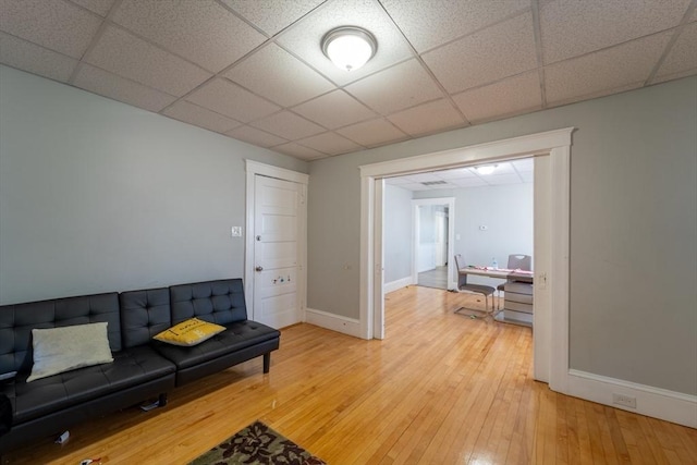 living room featuring hardwood / wood-style flooring