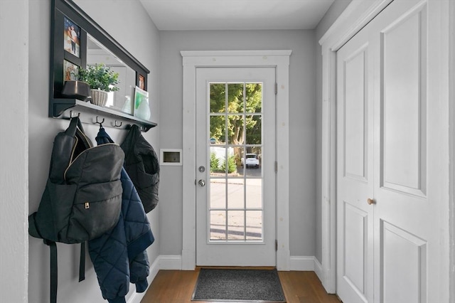 20-A Franklin St, Peabody, MA 01960 - doorway featuring wood finished floors