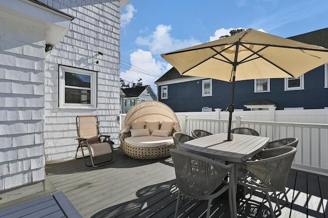 20-A Franklin St, Peabody, MA 01960 - wooden terrace with outdoor dining space