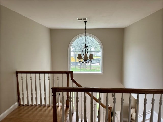 6 Cedar Creek Dr, Attleboro, MA 02703 - staircase with baseboards, a chandelier, and visible vents