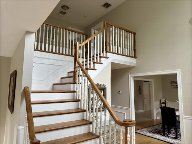 6 Cedar Creek Dr, Attleboro, MA 02703 - stairs featuring visible vents and wood finished floors