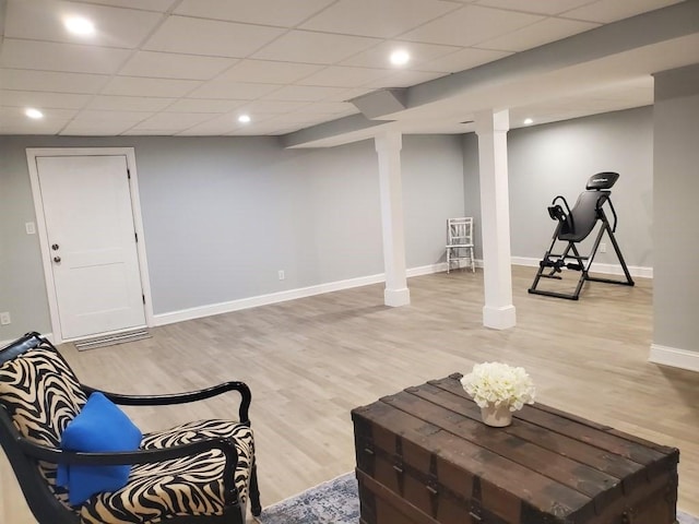 6 Cedar Creek Dr, Attleboro, MA 02703 - living room with baseboards, recessed lighting, and wood finished floors