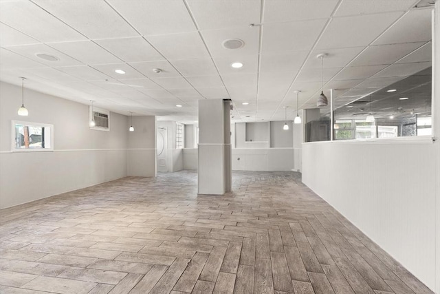 below grade area featuring recessed lighting and healthy amount of natural light