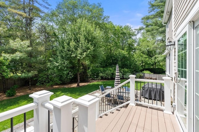16 Winfield St, Needham, MA 02492 - wooden terrace with view of scattered trees