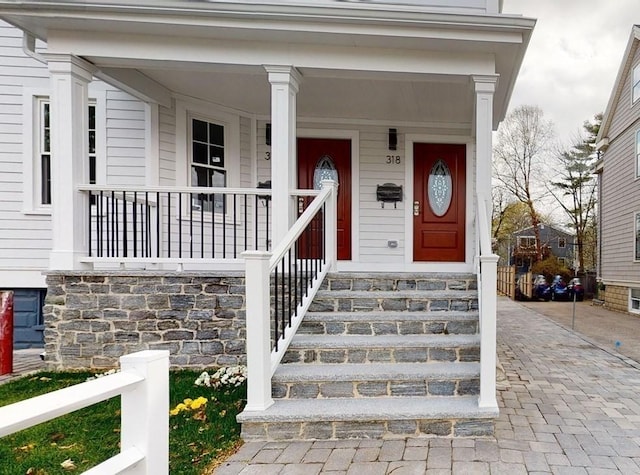 318 Concord Ave Unit 1, Cambridge, MA 02138 - view of exterior entry with covered porch