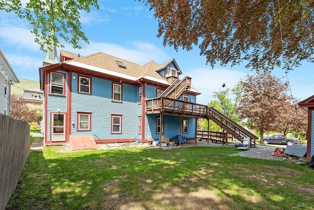 128 7th St, Montague, MA 01376 - rear view of property featuring stairway and a deck