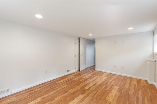 46 Blackmer, Sudbury, MA 01776 - empty room with light wood-style floors, baseboards, and recessed lighting