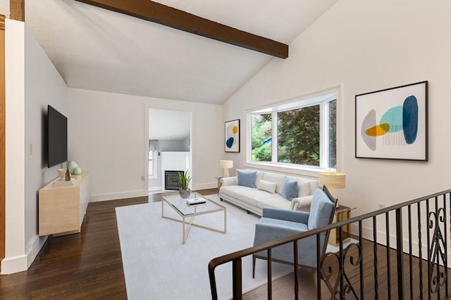 46 Blackmer, Sudbury, MA 01776 - living room with dark wood-style floors, healthy amount of natural light, and baseboards