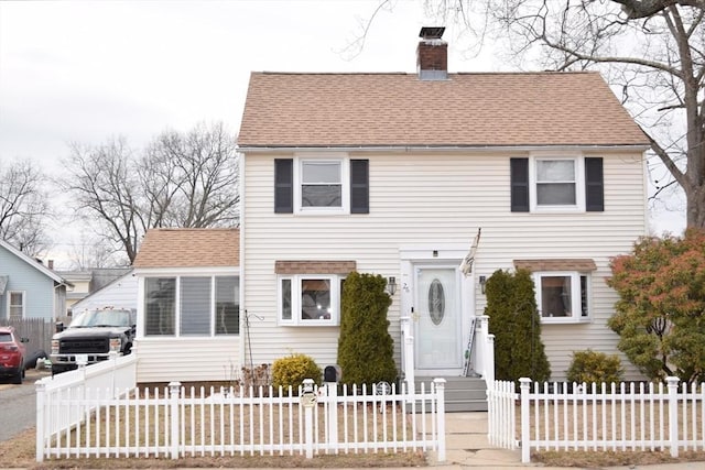 view of colonial home