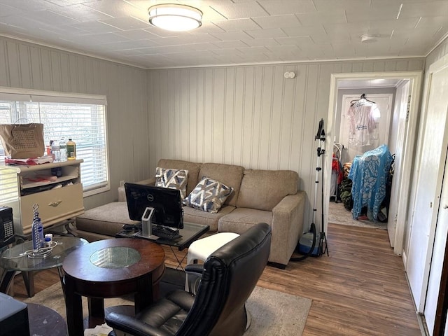 626 Nashua Rd, Dracut, MA 01826 - living room featuring crown molding and wood finished floors