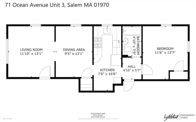 71 Ocean Ave Unit 3, Salem, MA 01970 - view of room layout