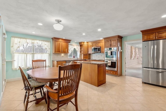 12 Checkerberry Cir, Sudbury, MA 01776 - dining room with recessed lighting and light tile patterned flooring