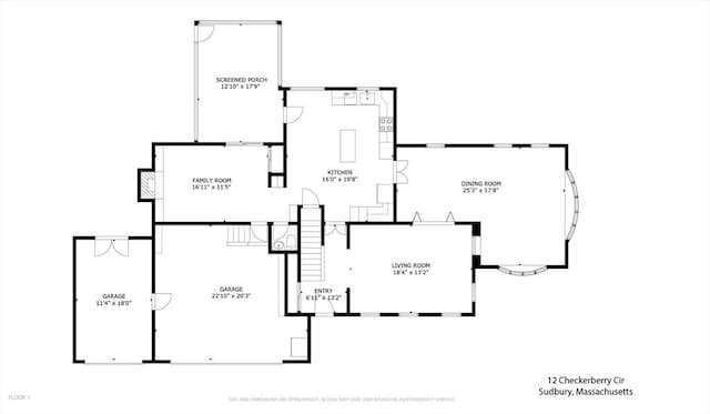 12 Checkerberry Cir, Sudbury, MA 01776 - view of property floor plan