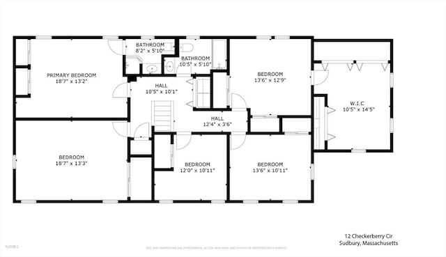 12 Checkerberry Cir, Sudbury, MA 01776 - view of property floor plan