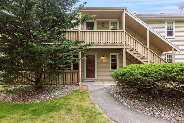 1029 Iyannough Rd Unit 9B, Barnstable, MA 02601 - view of front of house with stairs