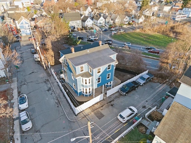 aerial perspective of suburban area