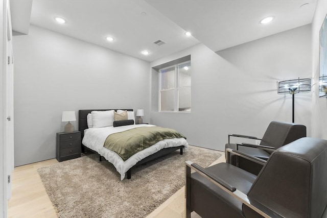 bedroom featuring light hardwood / wood-style flooring