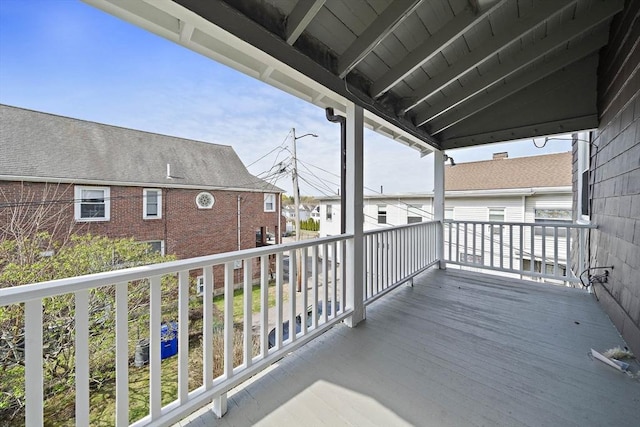 balcony featuring a residential view