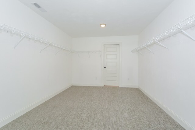 spacious closet featuring carpet