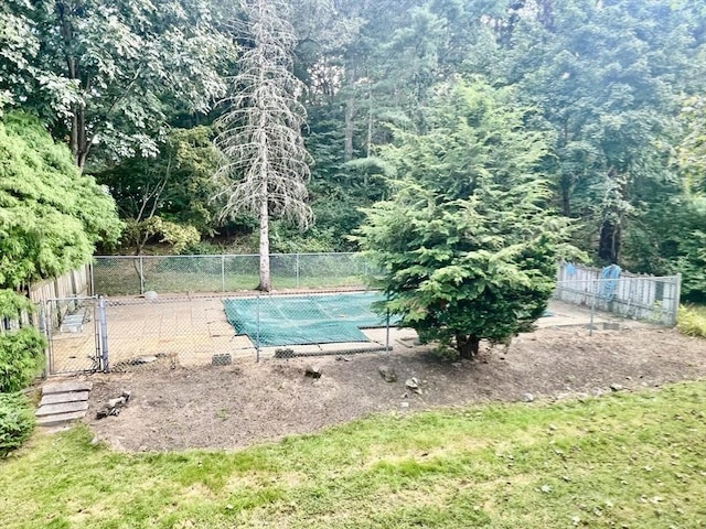 9 Brooks Rd, Sudbury, MA 01776 - view of pool with a gate, fence, a fenced in pool, and a view of trees