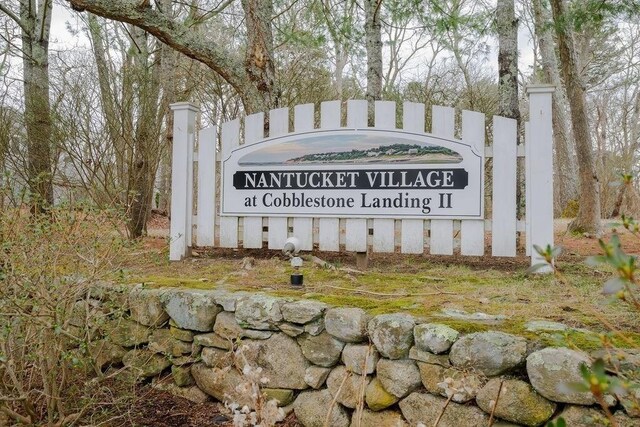 view of community sign