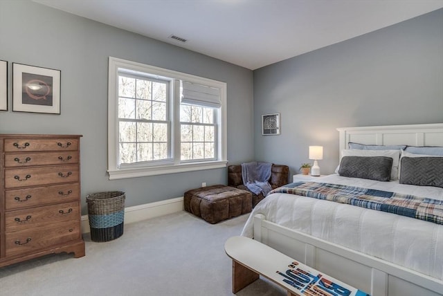 bedroom featuring carpet