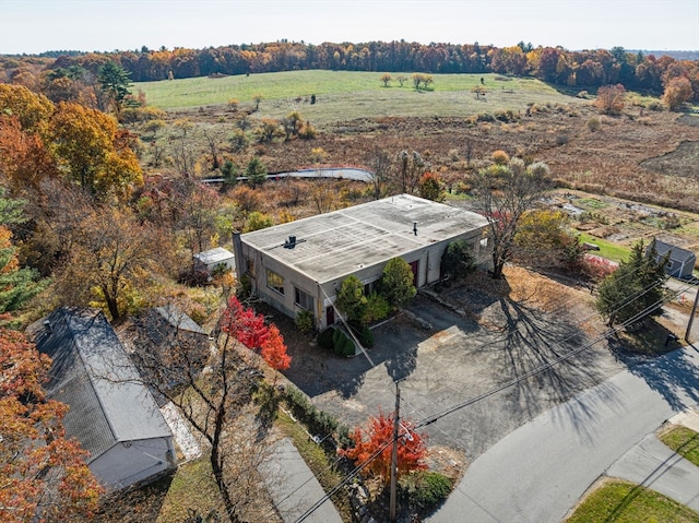 drone / aerial view featuring a rural view