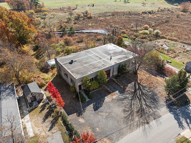 bird's eye view with a rural view