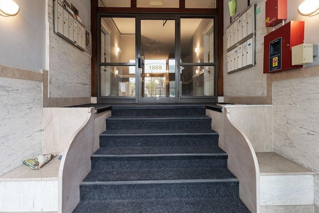 view of stairway